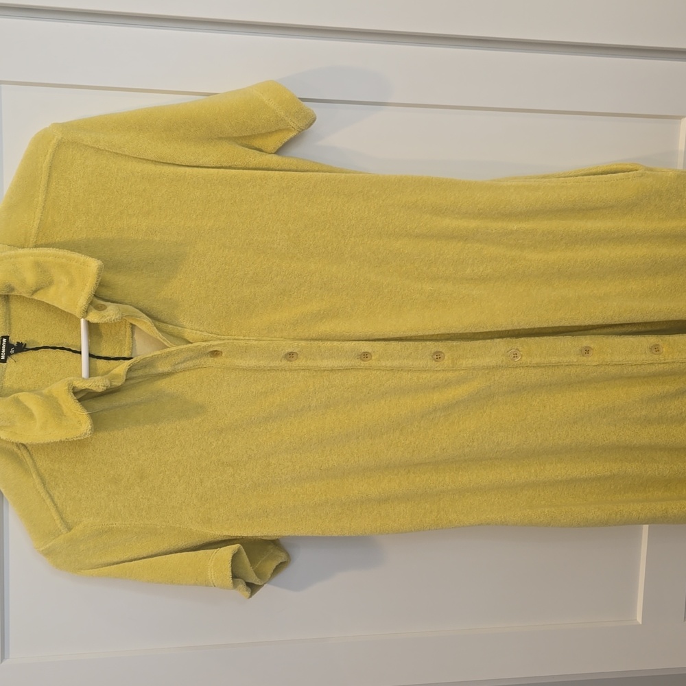 MONROW Yellow Button-Up DRESS - Picture 2 of 2